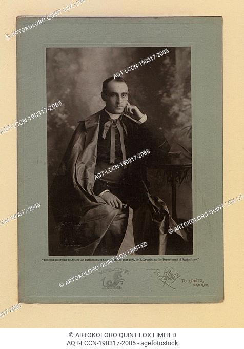 Mgr. Merry Del Val, Papal Delegate. [Photo] D. Three-quarter length seated portrait of Rafael Merry Del Val, 1897