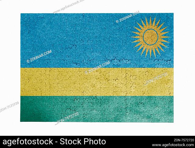 Large jigsaw puzzle of 1000 pieces - flag - Rwanda