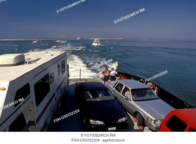 ferry, Cape Hatteras National Seashore, Outer Banks, North Carolina, Ocracoke, NC, Ocracoke Island-Hatteras Ferry going to Cape Hatteras National Seashore on...