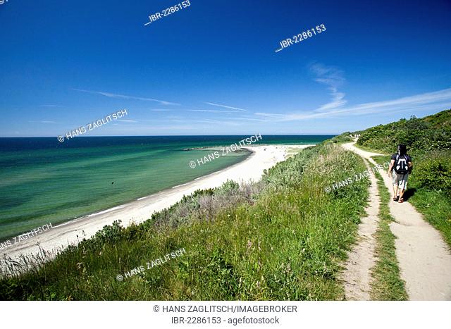 Coastal cliffs of Hohes Ufer with a beach between Wustrow and Ahrenshoop, Fischland, Mecklenburg-Western Pomerania, Germany, Europe