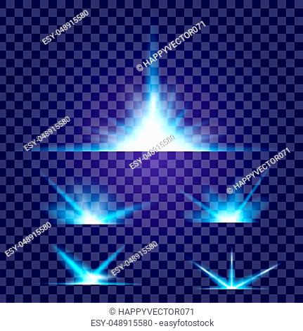 Creative concept Vector set of glow light effect stars bursts with sparkles isolated on black background. For illustration template art design