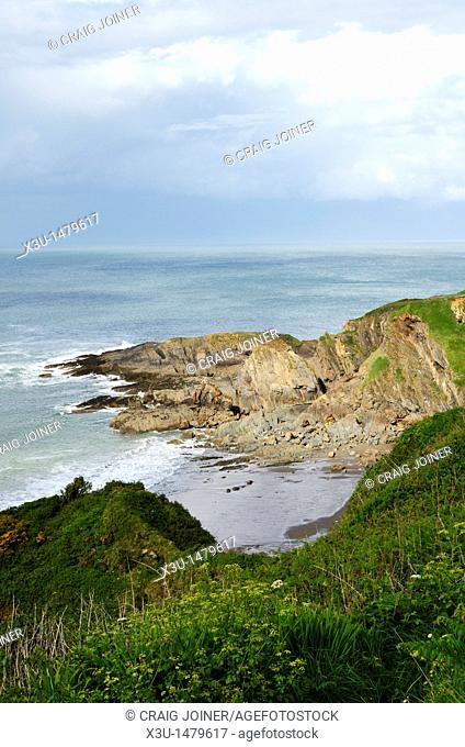 Rillage Point and Hele Bay over looking the Bristol Channel near Ilfracombe, Devon, England, United Kingdom