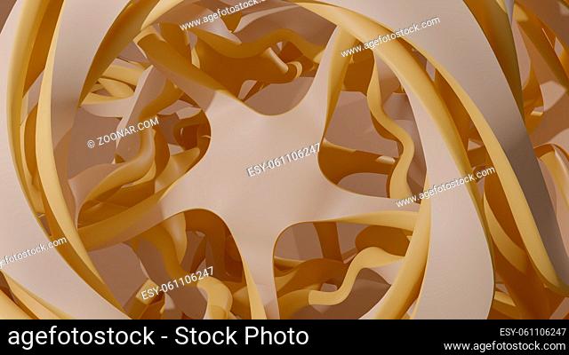 Closeup of an abstract structure. 3D illustration