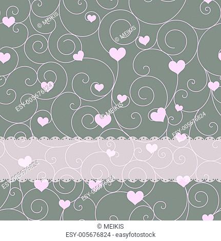 card design for wedding or valentine's day