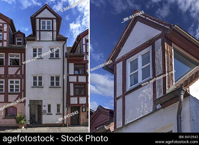 Historic dwelling house with dormer windows, totally renovated by the Nürnberger Altstadtfreunde, Johannesgasse 57, Nuremberg, Middle Franconia, Bavaria