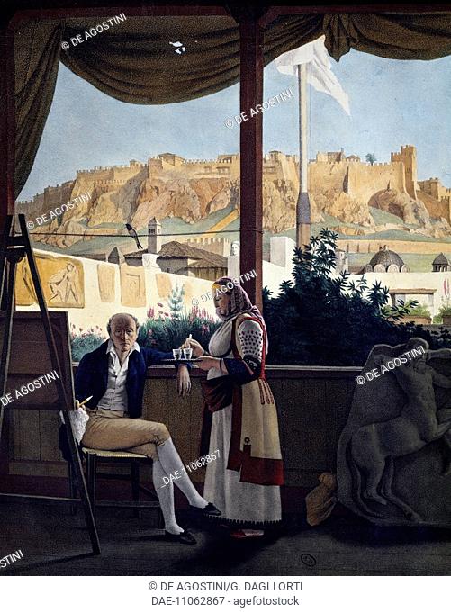 The Acropolis of Athens seen from the house of the French consul Fauvel, 1819, by Louis Dupre (1789-1837). Greece, 19th century