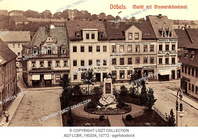 Monuments and memorials to Otto von Bismarck, Buildings in DÃ¶beln, Restaurants in Landkreis Mittelsachsen, Shops in Saxony, 1910, Landkreis Mittelsachsen