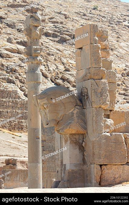 PERSEPOLIS, IRAN - OCTOBER 6, 2016: Impressions of the historical site of Persepolis on October 6, 2016 in Iran, Asia