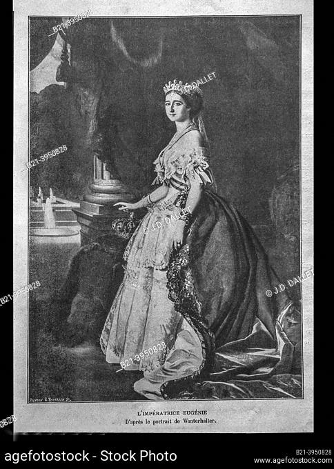 France- LÂ'Imperatrice Eugénie-.Doña María Eugenia Ignacia Agustina de Palafox y Kirkpatrick, 16th Countess of Teba, 15th Marchioness of Ardales (5 May 1826 â€“...