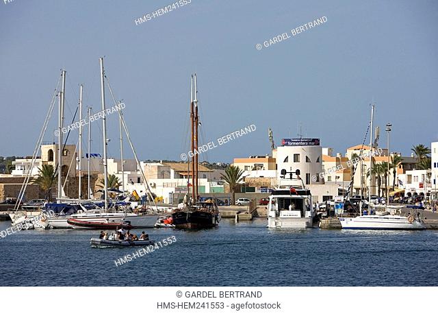 Spain, Balearic Islands, south of Ibiza island, Formentera island, La Savina, the harbour