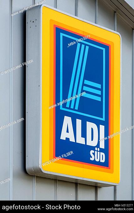 Advertising and company sign of the company ALDI SÜD