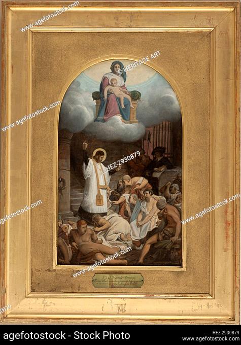 Esquisse pour l'église de la Trinité : Saint Vincent de Paul ramenant les galériens à la.., 1873. Creator: Jean Lecomte du Nouy