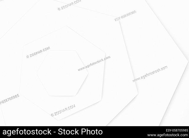 abstract white hexagon pattern as background - 3D Illustration