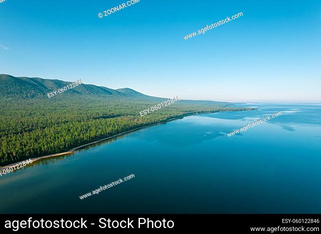 Incredible summer morning on the Lake Baikal