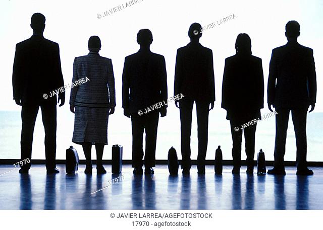 Silhouettes of executives