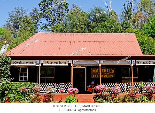 Shops in the former gold digger town Pilgrim's Rest, Mpumalanga, South Africa, Africa