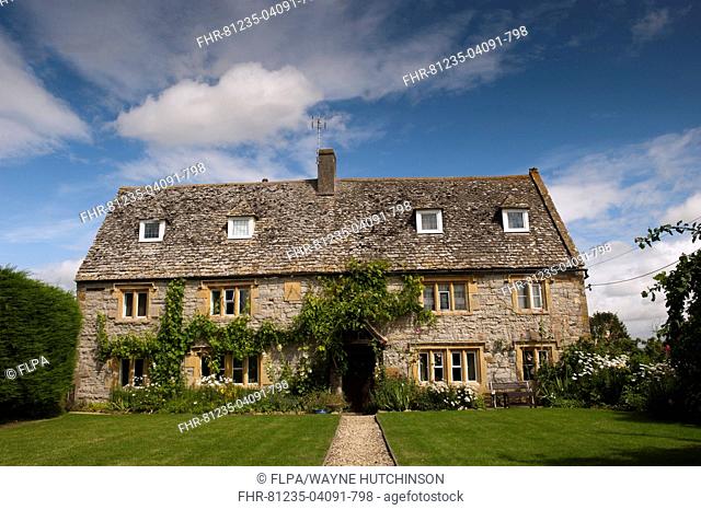 Traditional country house, Cotswolds, Worcestershire, England, August
