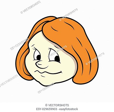 Cartoon Innocent Girl Character Face Expression Vector Illustration, Stock  Vector, Vector And Low Budget Royalty Free Image. Pic. ESY-029659903 |  agefotostock