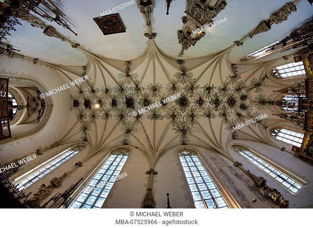 Arched ceiling of the choir, monastery, monastery church, Blaubeuren, Swabian Jura, Baden-Württemberg, Germany