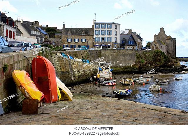 Fishing harbour Le Conquet Finistere Brittany France fishing port
