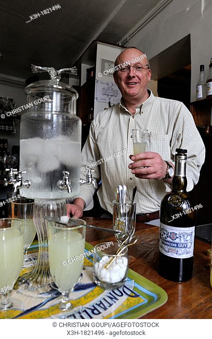 Francois Guy, 4th generation of Distillery Pierre Guy, Pontarlier, Doubs departement, Franche-Comte region, France Europe