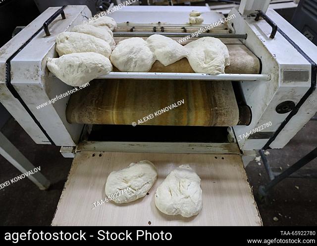 RUSSIA, ZAPOROZHYE REGION - DECEMBER 19, 2023: Production of bread products at the Berdyansk Bakery in the city of Berdyansk