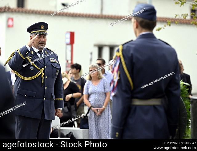 Commemorative act to honour memory of Czechoslovak RAF pilots is held on occasion of celebration of Air Force Day in Prague, Czech Republic, September 13, 2023