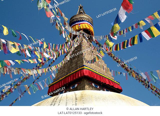 Boudhanath or Bodhnath temple is one of the holiest Buddhist sites in Kathmandu, and a UNESCO world heritage site. The distinctive huge white stupa with...