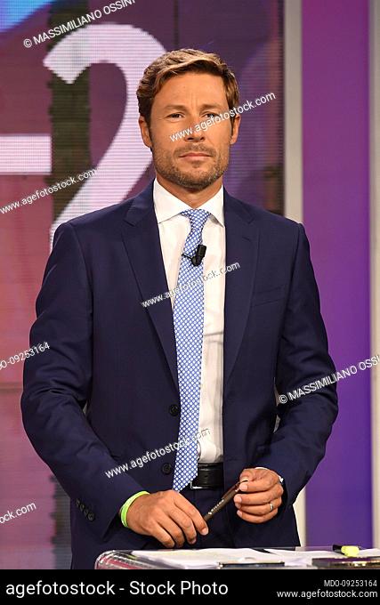 Italian tv host Massimiliano Ossini during the broadcast Uno mattina estate. Rome (Italy), June 24th, 2022