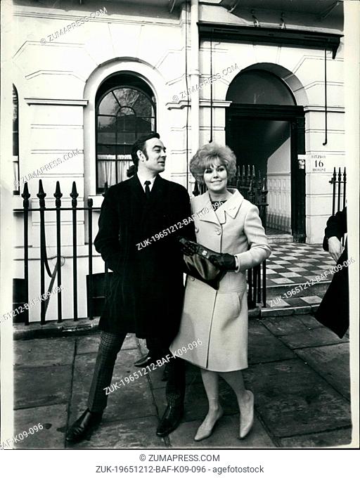 Dec. 12, 1965 - Kim Novak Leaves Nursing Home: Film star Kim Novak, pictured with her husband, actor Richard Johnson, yesterday when she left a London nursing...