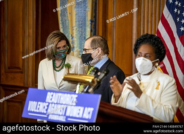 Speaker of the United States House of Representatives Nancy Pelosi (Democrat of California), left, and United States Representative Jerrold Nadler (Democrat of...