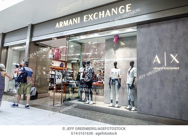 Florida, Miami, Kendall, Dadeland Mall, shopping, Armani Exchange, clothing fashion, front entrance