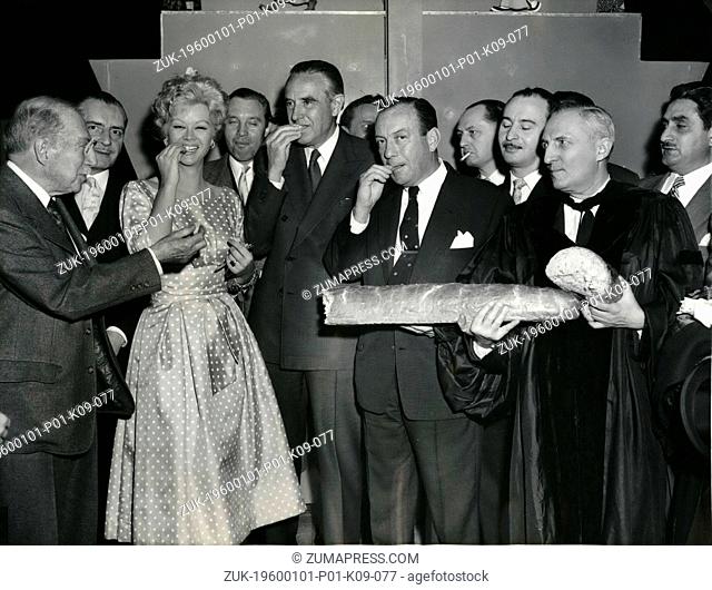 Dec. 12, 1968 - 'Bread Breaking' ceremony inaugurating the Unites States World Trade Fair at New York Coliseum: notables left to right; Senator Theodore Green;...