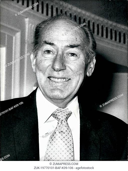 Jan. 01, 1977 - Film star Michael Wilding seriously Ill: Michael Wilding aged 64, is seriously ill in hospital. He became ill a week ago at the cottage in...