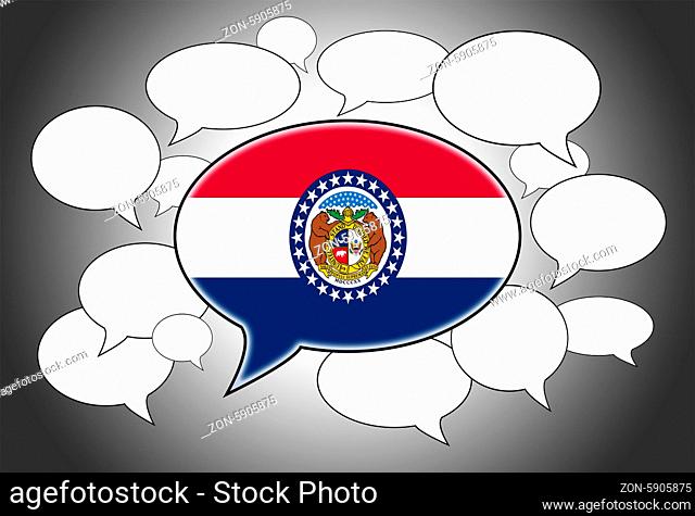 Speech bubbles concept - the flag of Missouri
