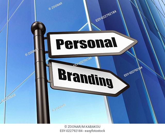 Marketing concept: Personal Branding on Building background