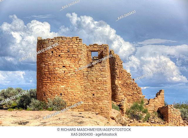 Hovenweep Castle, Square Tower Group, Anasazi Ruins, dated A.D. 1230-1275, Hovenweep National Monument, Utah, USA