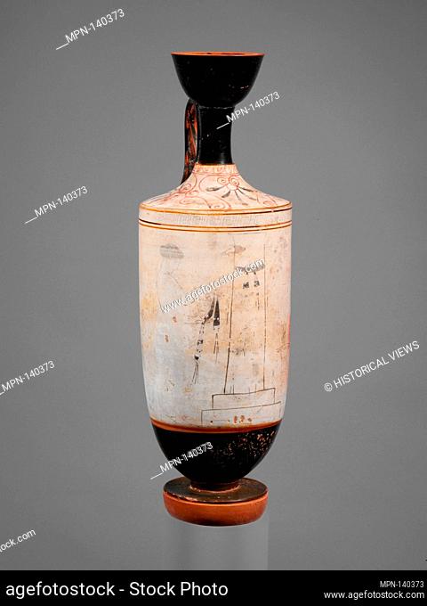 Terracotta lekythos (oil flask). Attributed to the Painter of Munich 2335; Period: Classical; Date: ca. 440 B.C; Culture: Greek