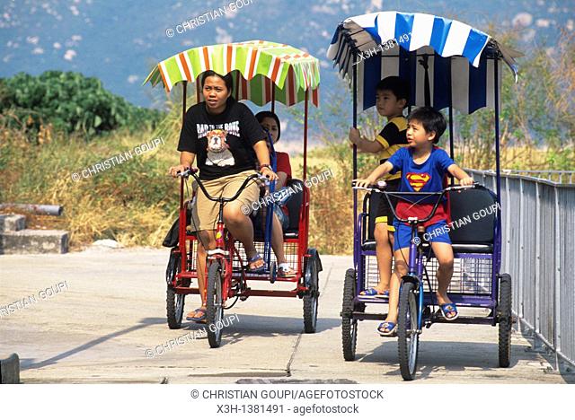 tricycles, Chung Chau island, Islands District, New Territories, Hong-Kong, People's Republic of China, Asia
