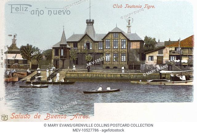 The Teutonia Rowing Club at Tigre, Buenos Aires Province, Argentina. Tigre lies on the Parana Delta and is an important tourist and weekend attraction