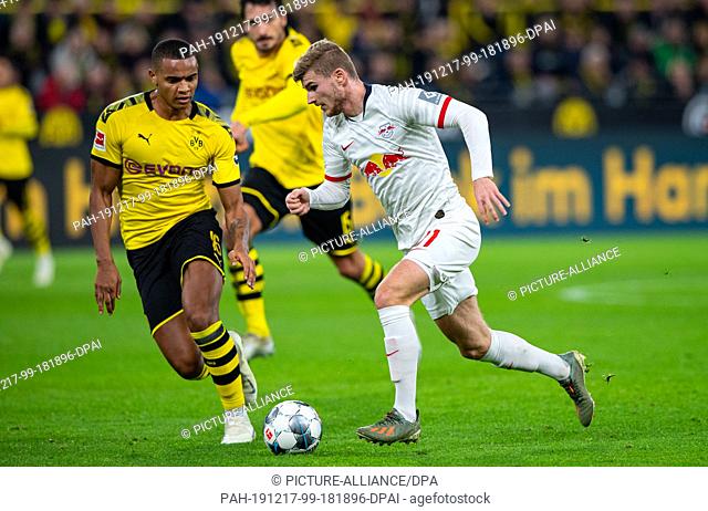 17 December 2019, North Rhine-Westphalia, Dortmund: Soccer: Bundesliga, Borussia Dortmund - RB Leipzig, 16th matchday at Signal Iduna Park
