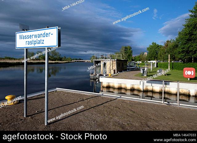 Germany, Baltic Sea, Mecklenburg-Western Pomerania, Peene River, Hanseatic City of Anklam, Anklam Water Hiking Rest Area