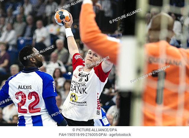10 May 2019, Schleswig-Holstein, Kiel: Handball: EHF Cup, Team Tvis Holstebro - FC Porto, Final Four, match for third place