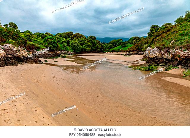 Beach of Poo near to Llanes village, Asturias, Spain