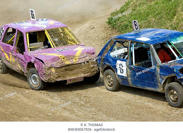 gymkhana car crash race, Austria, Lower Austria, Weinviertel, Hollabrunn