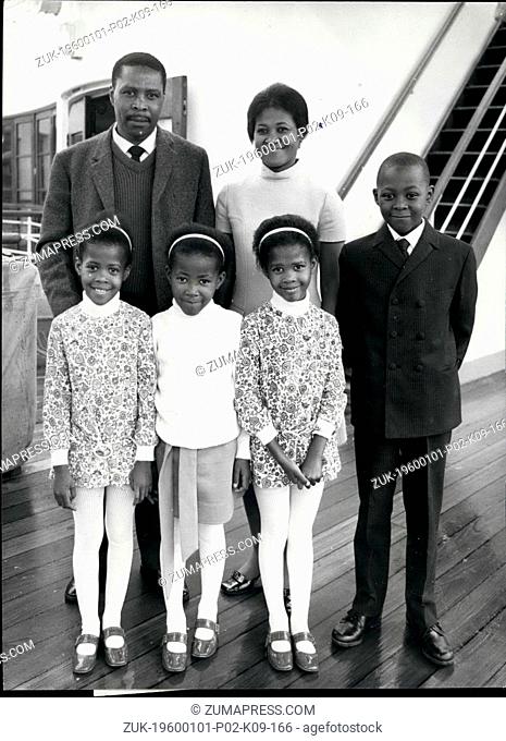 Dec. 15, 1957 - Daughter of Chief Luthuli Arrives. Dr. Albertina Ngakane and her husband Pascal with their children, arrived from South Africa at Southampton...