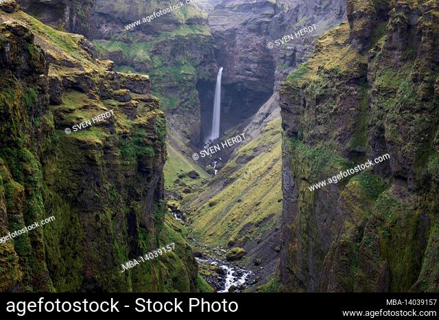 a remote canyon in the south of iceland
