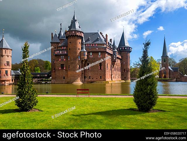 De Haar castle near Utrecht - Netherlands - architecture background