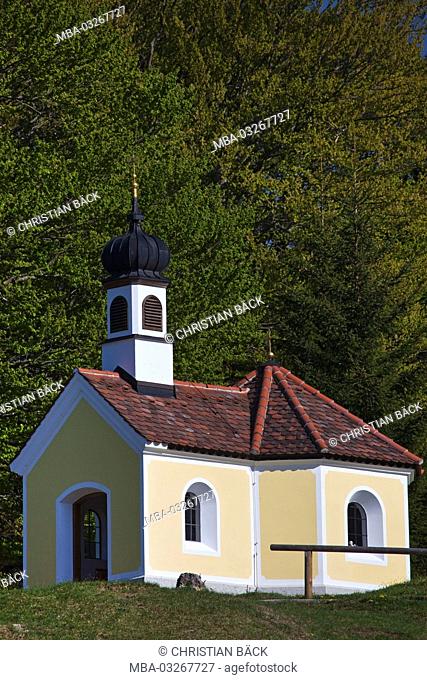 Chapel Maria Rast near Krün, Upper Bavaria, Bavaria, Germany