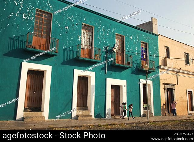 Colonial buildings in El Alto district at the historic center, Puebla, Puebla State, Mexico, Central America